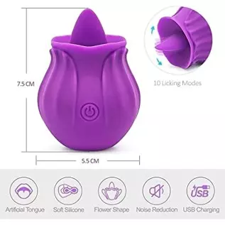 202 The Rose Toy for Women - Rose Vibrator, Rose Lick Sucking Toy, Toy for Women, Rose Vibrant Licker (02-Purple) 202 The Rose Toy for Women - Rose Vibrator, Rose Lick Sucking Toy, Toy for Women, Rose Vibrant Licker (02-Purple)