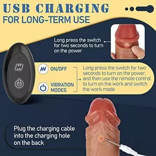 Penis Sleeve with Vibrator, Sex Toys Penis Extender with 8 Vibration Modes, 8 Inch Vibrating Dildo Penis Rings Adult Toys, Ultra