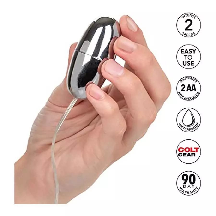 CalExotics Colt Xtreme Turbo Bullet Vibrator For Men - Waterproof Sex Toys for Couples - Wired Adult Male Vibe Egg Prostate Mass