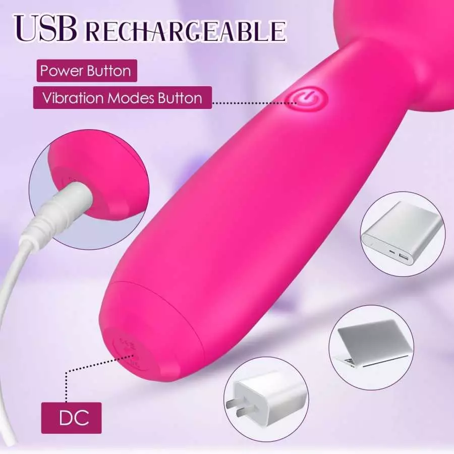 Powerful Bullet Vibrator for Women, Small Bullet Vibrator Nipple Clitoral Stimulator with 10 Vibration Modes, Rechargeable Water