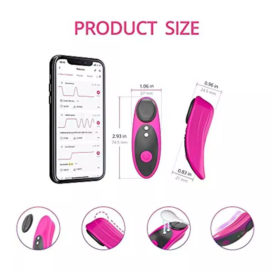 LOVENSE Ferri Wearable Magnetic Panty Vibrator, Long Distance Bluetooth Remote Reach with Music Sync, Partner & App Control
