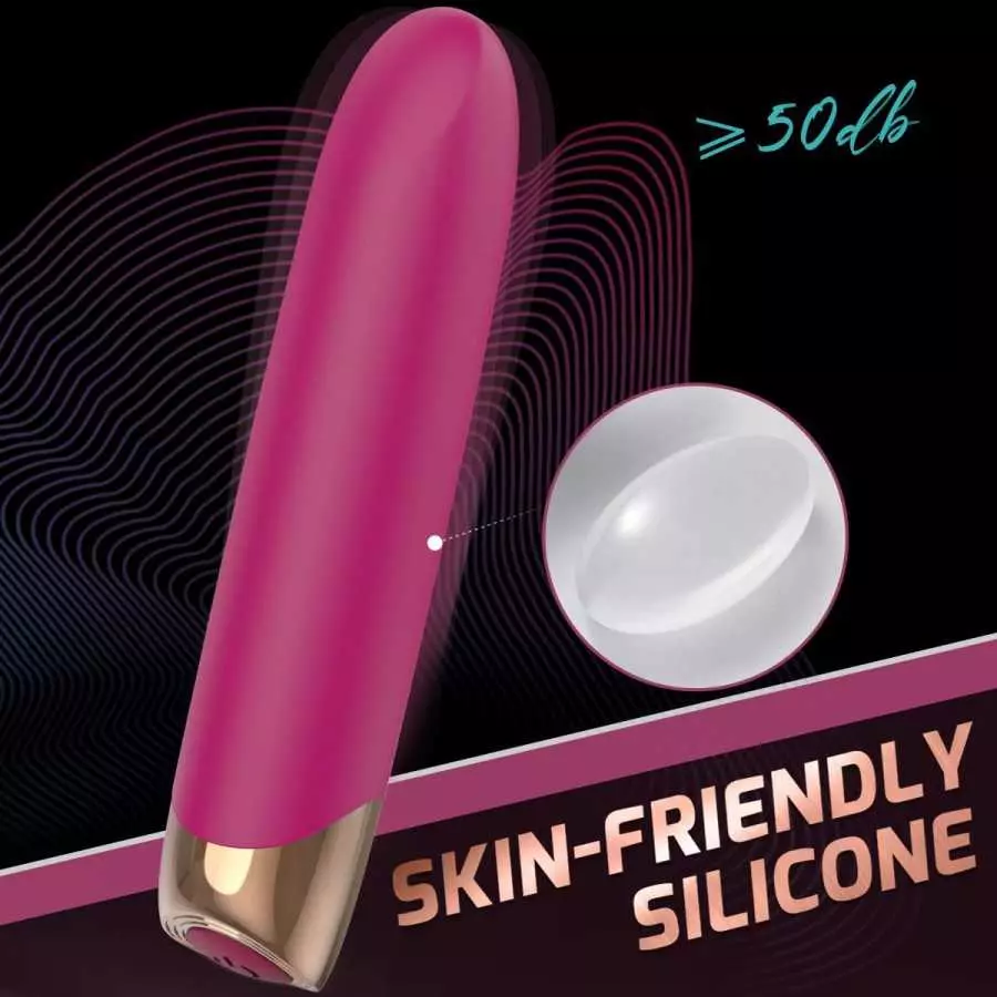 Mini Small Bullet Vibrator (Full Silicone) for Precise Vagina Clitoris Nipples Stimulation, G Spot Dildo Vibrators Clitorals Sti