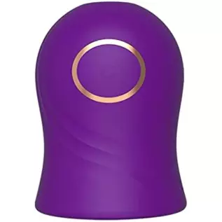 Masturbation Cup Adult Toy for Male Glans Massage Vibration Exerciser Automatic Strong Vibration Blowjob Trainer, Purple, 4.25*3