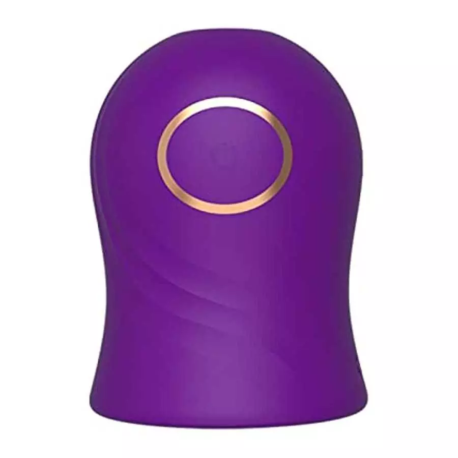 Masturbation Cup Adult Toy for Male Glans Massage Vibration Exerciser Automatic Strong Vibration Blowjob Trainer, Purple, 4.25*3