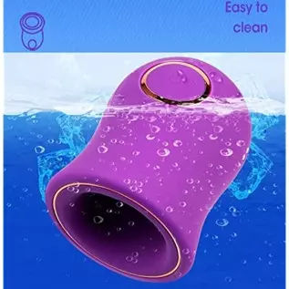 Masturbation Cup Adult Toy for Male Glans Massage Vibration Exerciser Automatic Strong Vibration Blowjob Trainer, Purple, 4.25*3