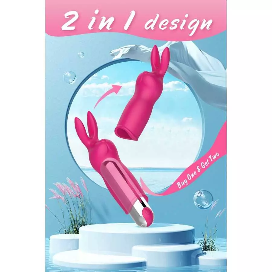 Rabbit Bullet Vibrator with 10 Powerful Vibration,Personal Massager for Clitoral Stimulation,Discreet Rechargeable,G-spot Stimul