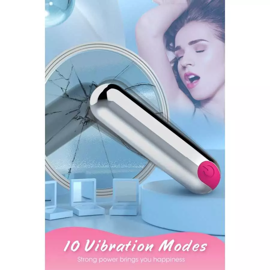 Rabbit Bullet Vibrator with 10 Powerful Vibration,Personal Massager for Clitoral Stimulation,Discreet Rechargeable,G-spot Stimul