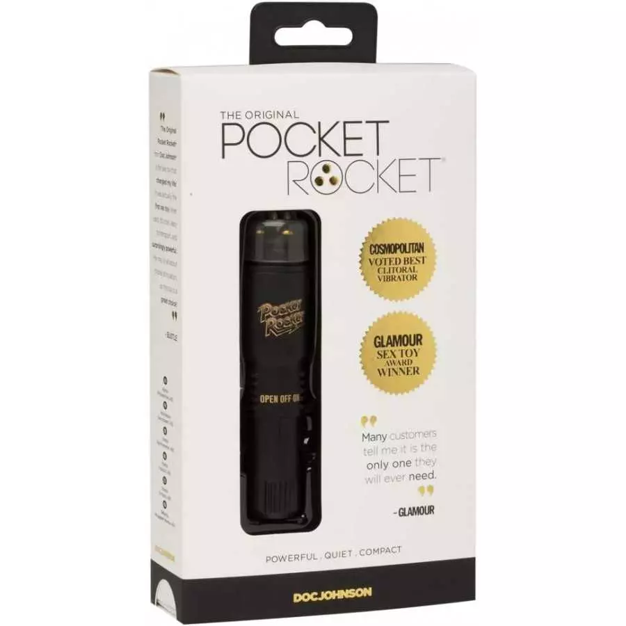 Doc Johnson The Original Pocket Rocket - Powerful, Quiet, Compact, Reliable, Simple Yet Safisfying, Discreet Vibrator - Targeted