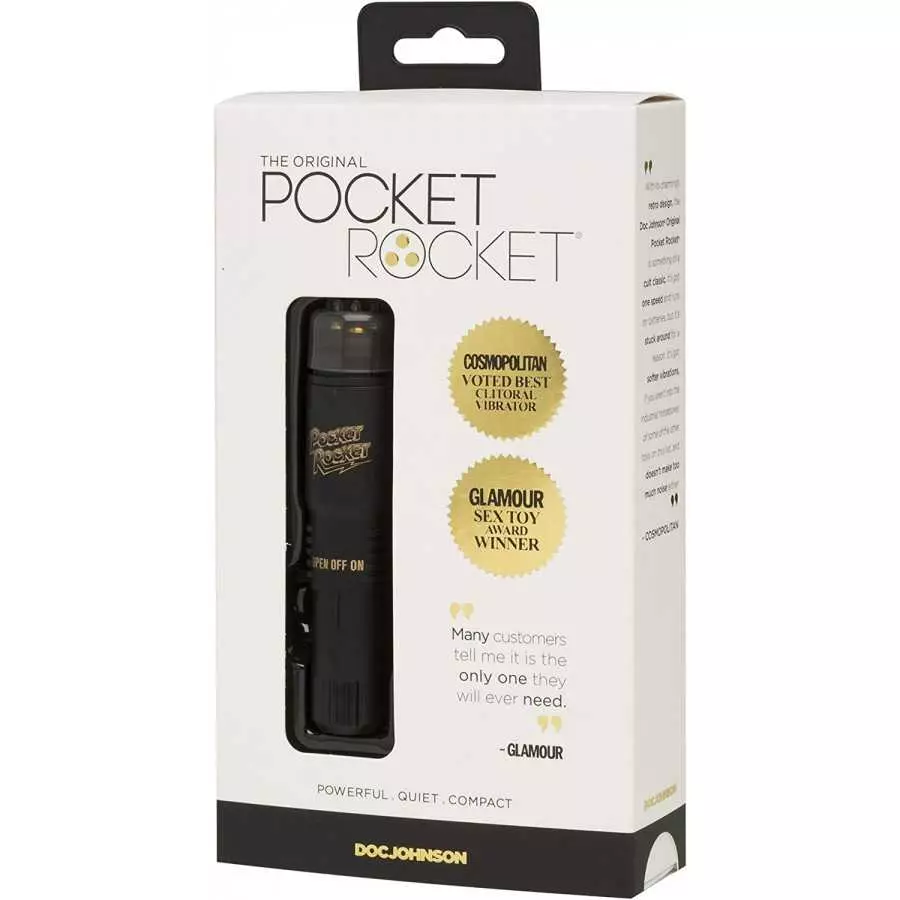 Doc Johnson The Original Pocket Rocket - Powerful, Quiet, Compact, Reliable, Simple Yet Safisfying, Discreet Vibrator - Targeted