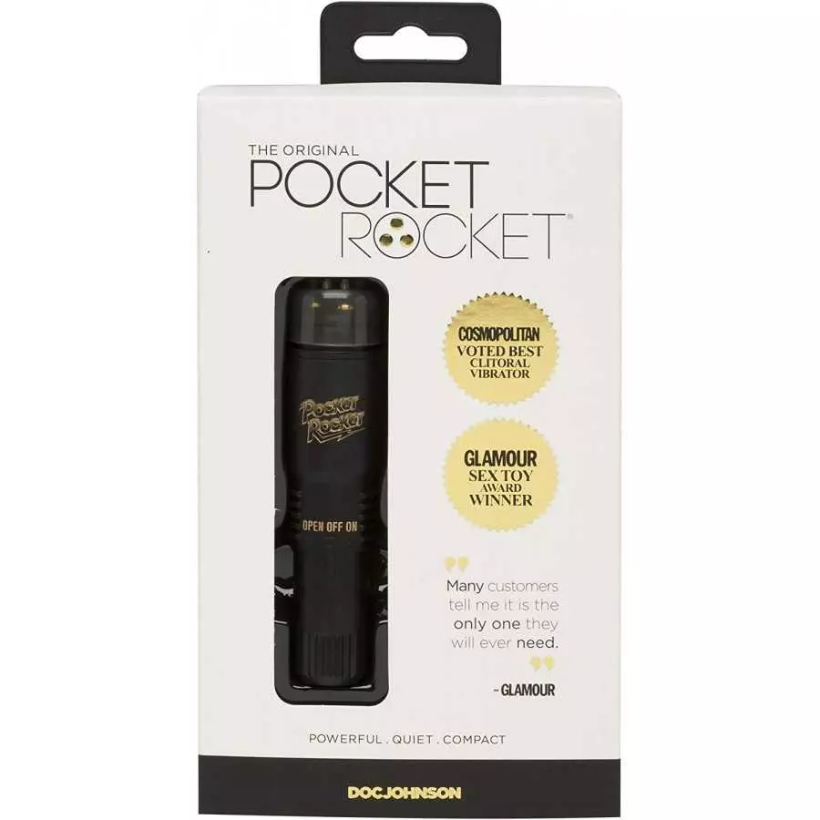 Doc Johnson The Original Pocket Rocket - Powerful, Quiet, Compact, Reliable, Simple Yet Safisfying, Discreet Vibrator - Targeted
