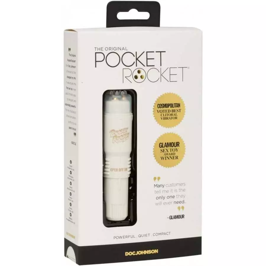 Doc Johnson The Original Pocket Rocket - Powerful, Quiet, Compact, Reliable, Simple Yet Safisfying, Discreet Vibrator - Targeted