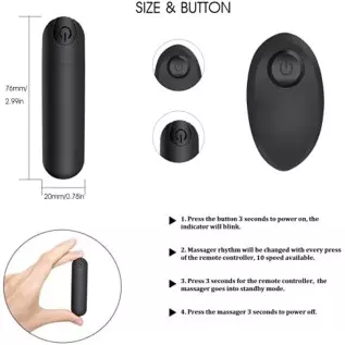 Vibrator Clitoris and G-Spot Stimulator Remote Control Vibrate Massager with 10 Speed for Travel USB Rechargeable Waterproof Vib Vibrator Clitoris and G-Spot Stimulator Remote Control Vibrate Massager with 10 Speed for Travel USB Rechargeable Waterproof Vib