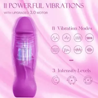 Small G Spot Bullet Vibrator Adult Sex Toys for Women Pleasure | Mini Realistic Dildo Vibrators for Her, 11 Vibrations, Full Sil