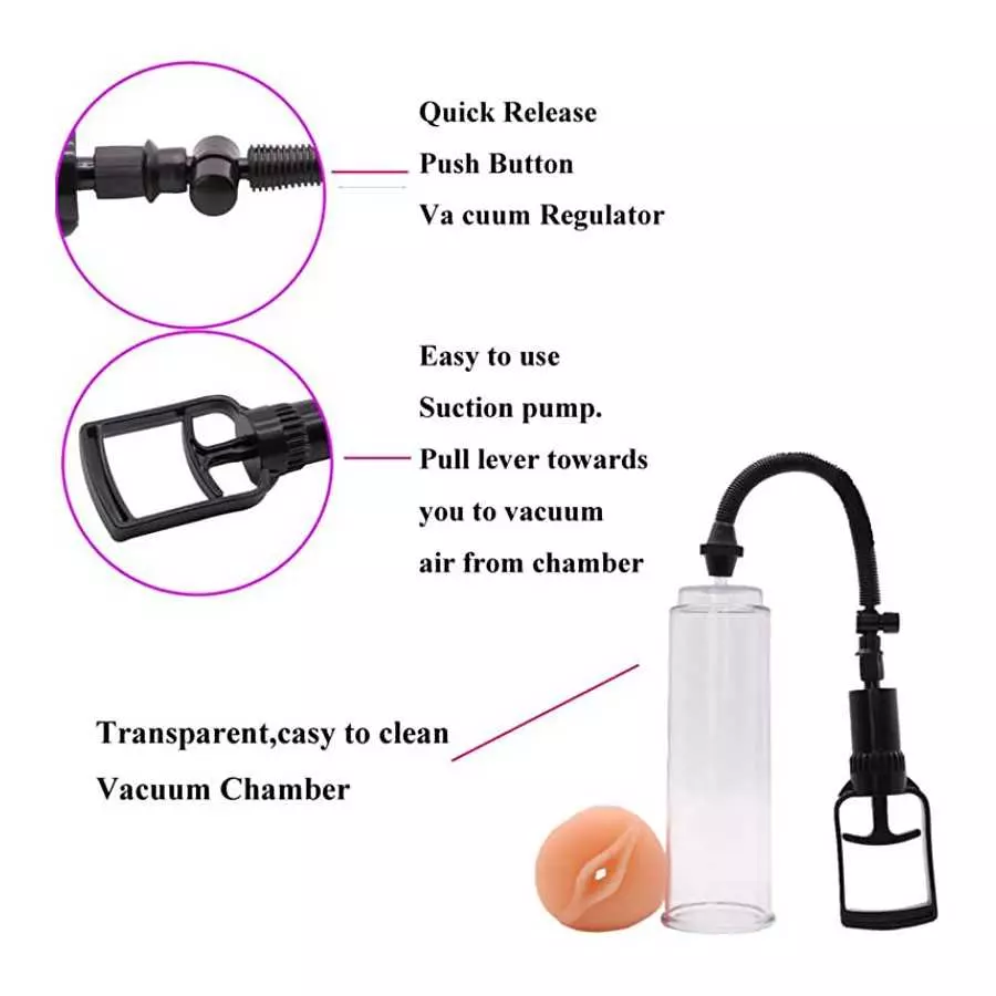 Enhancer and Enlarger Exercise Delay Adult Male Electric Vacuum Pump Tool for Men