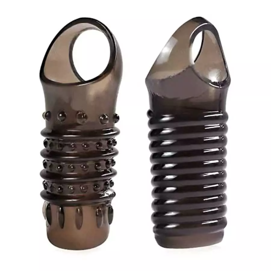 Soft Reusable Silicone Penis Sleeve Sex Toys with 2 Pcs Soft Reusable Silicone Penis Sleeve Sex Toys with 2 Pcs