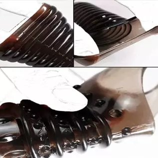 Soft Reusable Silicone Penis Sleeve Sex Toys with 2 Pcs