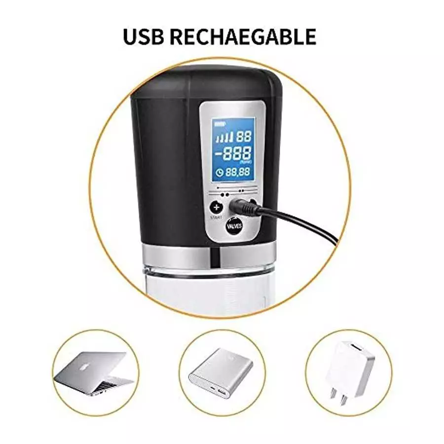 Vacuum Penis Pump for Men Erection, Electric ED Pump Enlarger Booster Penis Massage Device for Increasing Size and Strength, Adj