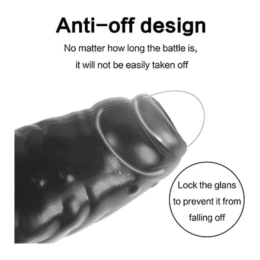 Soft Silicone Penis Sleeve Shaft Sleeve Extended Sleeve Delay Ejaculation Shaft Ring Erection Erotic for Couples (A)