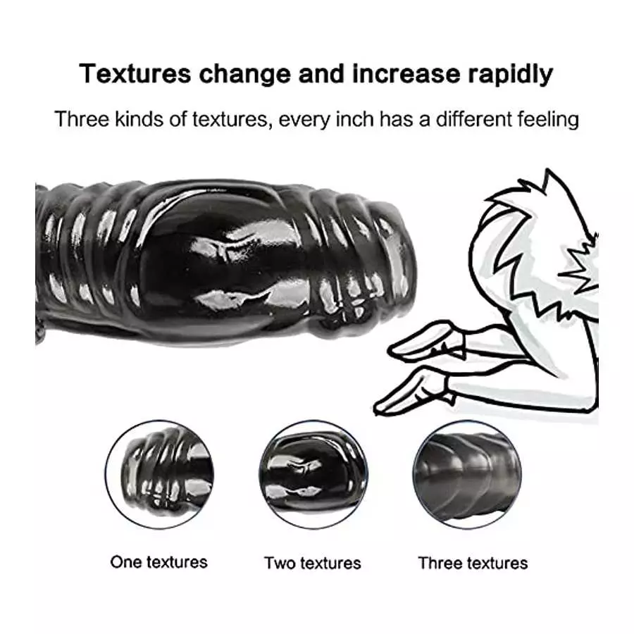 Soft Silicone Penis Sleeve Shaft Sleeve Extended Sleeve Delay Ejaculation Shaft Ring Erection Erotic for Couples (A)