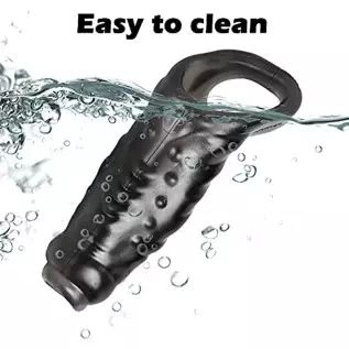 Soft Silicone Penis Sleeve Shaft Sleeve Extended Sleeve Delay Ejaculation Shaft Ring Erection Erotic for Couples (A)