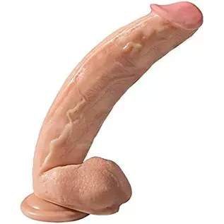 Realistic Dildo, 12 Inch Silicone Huge Penis Handsfree with Strong Suction Cup Flexible Dong Female Masturbator Big Cock for Vag