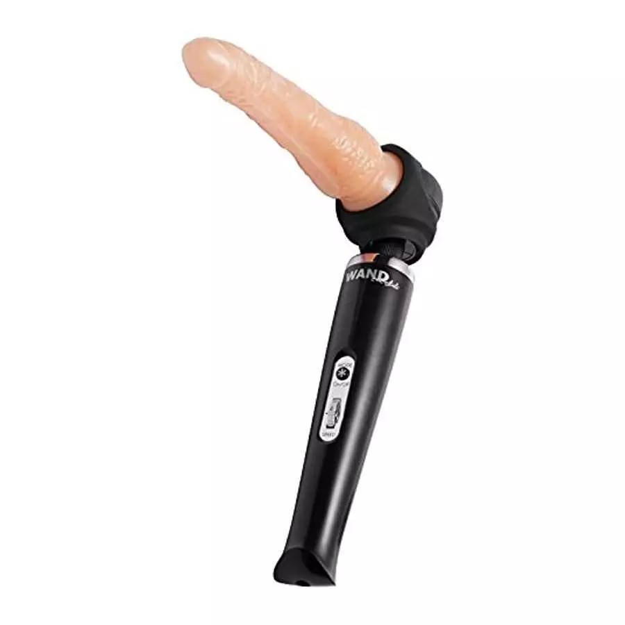 Wand Essentials Strap Cap Wand Harness for Dildos, Black, (ae137)