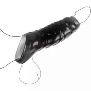 Soft Silicone Penis Sleeve Shaft Sleeve Extended Sleeve Delay Ejaculation Shaft Ring Erection Erotic for Men (B)