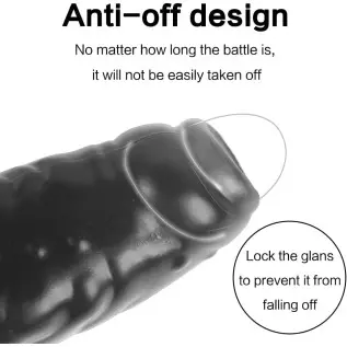 Soft Silicone Penis Sleeve Shaft Sleeve Extended Sleeve Delay Ejaculation Shaft Ring Erection Erotic for Men (B)