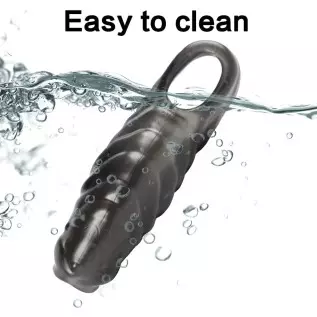 Soft Silicone Penis Sleeve Shaft Sleeve Extended Sleeve Delay Ejaculation Shaft Ring Erection Erotic for Men (B)