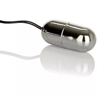 CalExotics Power Play Wired Remote Control Bullet Vibrator - Waterproof Sex Toys for Couples - Adult Vibe Egg Massager - Silver CalExotics Power Play Wired Remote Control Bullet Vibrator - Waterproof Sex Toys for Couples - Adult Vibe Egg Massager - Silver