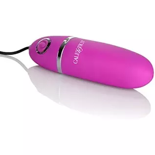 CalExotics Power Play Wired Remote Control Bullet Vibrator - Waterproof Sex Toys for Couples - Adult Vibe Egg Massager - Silver CalExotics Power Play Wired Remote Control Bullet Vibrator - Waterproof Sex Toys for Couples - Adult Vibe Egg Massager - Silver