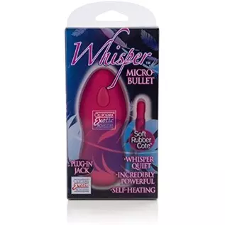CalExotics Whisper Micro Bullet – Self Heating Wired Pocket Bullet Vibrator - Remote Control Sex Toys for Couples - Adult Egg Ma CalExotics Whisper Micro Bullet – Self Heating Wired Pocket Bullet Vibrator - Remote Control Sex Toys for Couples - Adult Egg Ma