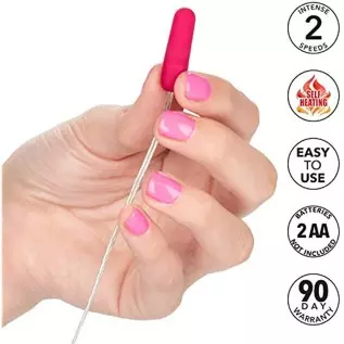 CalExotics Whisper Micro Bullet – Self Heating Wired Pocket Bullet Vibrator - Remote Control Sex Toys for Couples - Adult Egg Ma CalExotics Whisper Micro Bullet – Self Heating Wired Pocket Bullet Vibrator - Remote Control Sex Toys for Couples - Adult Egg Ma