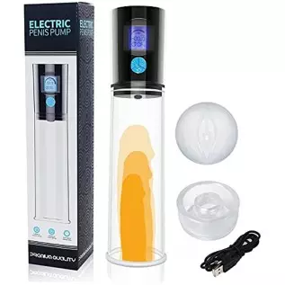 WD2819 Electric Penis Vacuum Pump with 5 Suction Intensities Modes, 6 Modes Smart Timer Setting Rechargeable Automatic High-Vacu