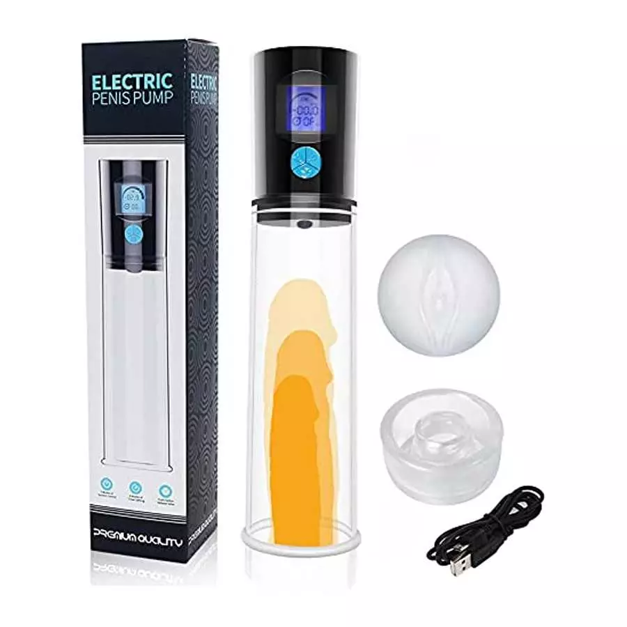 WD2819 Electric Penis Vacuum Pump with 5 Suction Intensities Modes, 6 Modes Smart Timer Setting Rechargeable Automatic High-Vacu WD2819 Electric Penis Vacuum Pump with 5 Suction Intensities Modes, 6 Modes Smart Timer Setting Rechargeable Automatic High-Vacu