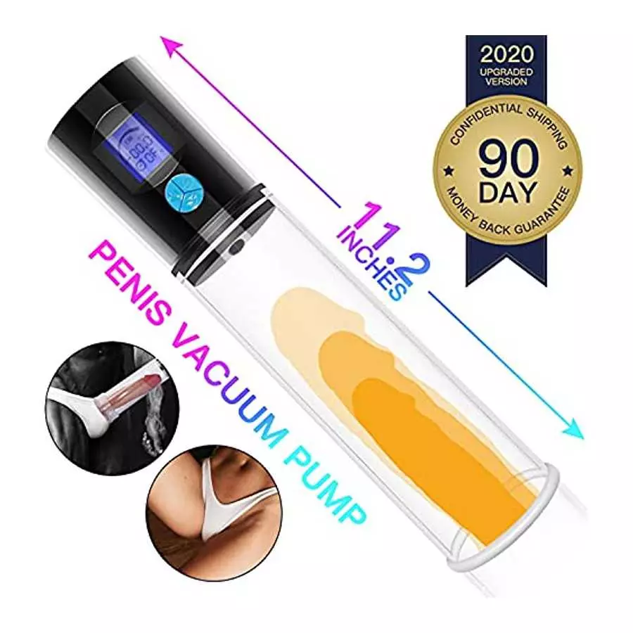 WD2819 Electric Penis Vacuum Pump with 5 Suction Intensities Modes, 6 Modes Smart Timer Setting Rechargeable Automatic High-Vacu