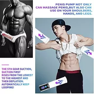 WD2819 Electric Penis Vacuum Pump with 5 Suction Intensities Modes, 6 Modes Smart Timer Setting Rechargeable Automatic High-Vacu WD2819 Electric Penis Vacuum Pump with 5 Suction Intensities Modes, 6 Modes Smart Timer Setting Rechargeable Automatic High-Vacu