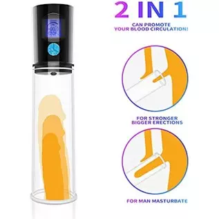 WD2819 Electric Penis Vacuum Pump with 5 Suction Intensities Modes, 6 Modes Smart Timer Setting Rechargeable Automatic High-Vacu WD2819 Electric Penis Vacuum Pump with 5 Suction Intensities Modes, 6 Modes Smart Timer Setting Rechargeable Automatic High-Vacu