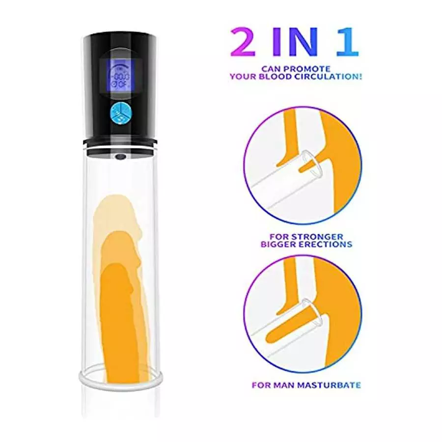 WD2819 Electric Penis Vacuum Pump with 5 Suction Intensities Modes, 6 Modes Smart Timer Setting Rechargeable Automatic High-Vacu