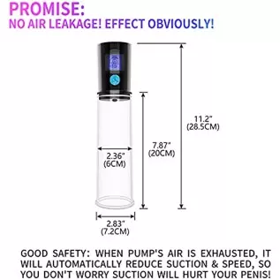 WD2819 Electric Penis Vacuum Pump with 5 Suction Intensities Modes, 6 Modes Smart Timer Setting Rechargeable Automatic High-Vacu WD2819 Electric Penis Vacuum Pump with 5 Suction Intensities Modes, 6 Modes Smart Timer Setting Rechargeable Automatic High-Vacu