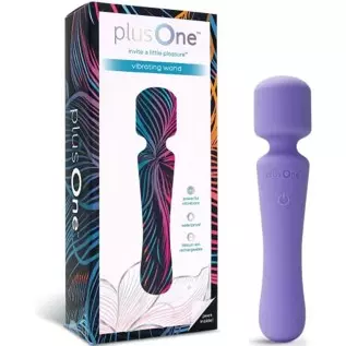 plusOne Vibrating Wand Massager, 10 vibration settings, Perfect for Muscle Tension, Back, Neck Relief, Soreness, & Personal Reli