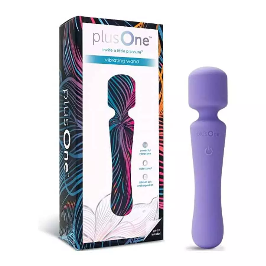 plusOne Vibrating Wand Massager, 10 vibration settings, Perfect for Muscle Tension, Back, Neck Relief, Soreness, & Personal Reli plusOne Vibrating Wand Massager, 10 vibration settings, Perfect for Muscle Tension, Back, Neck Relief, Soreness, & Personal Reli