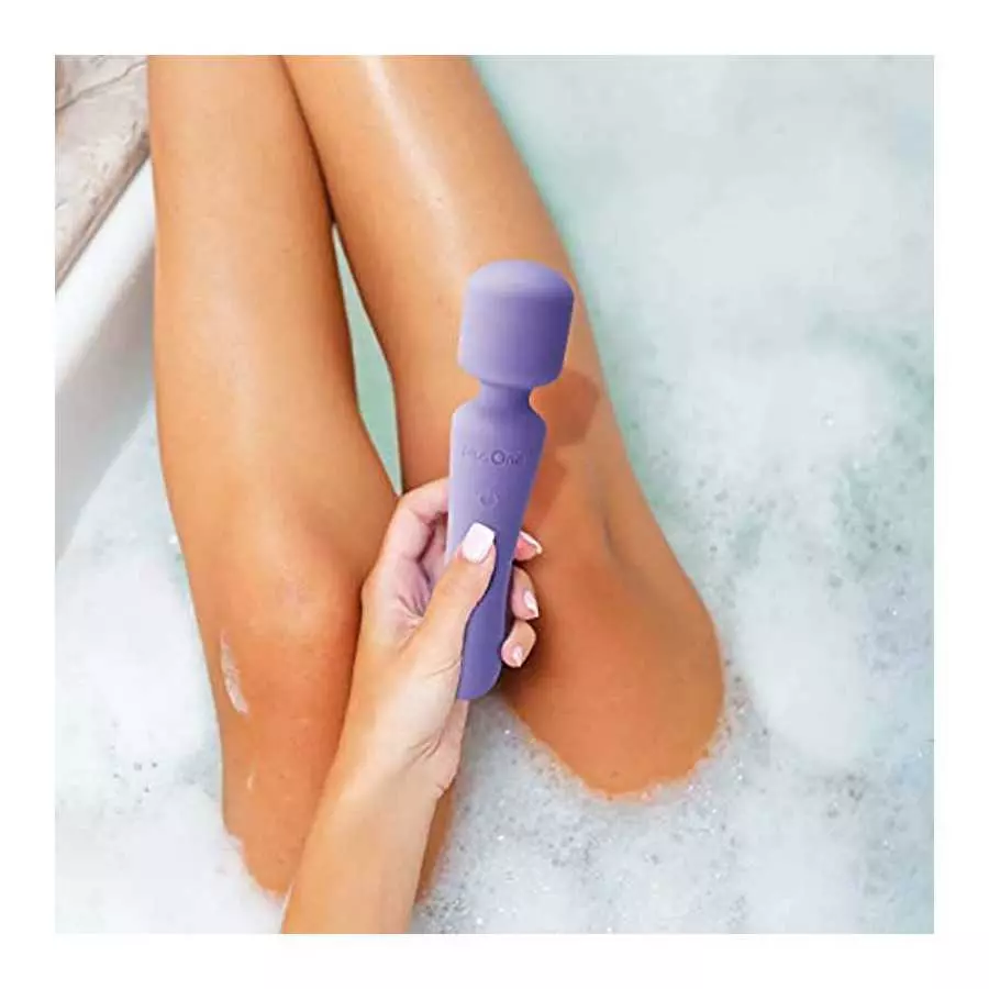 plusOne Vibrating Wand Massager, 10 vibration settings, Perfect for Muscle Tension, Back, Neck Relief, Soreness, & Personal Reli