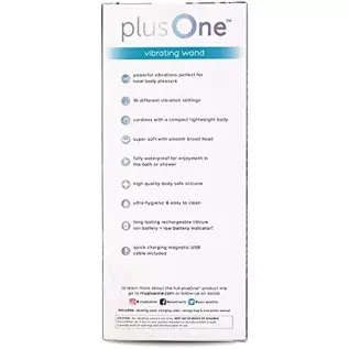 plusOne Vibrating Wand Massager, 10 vibration settings, Perfect for Muscle Tension, Back, Neck Relief, Soreness, & Personal Reli plusOne Vibrating Wand Massager, 10 vibration settings, Perfect for Muscle Tension, Back, Neck Relief, Soreness, & Personal Reli
