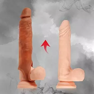 Realistic Dildo Penis Sleeve for Penis Erection Enhancement, Silicone Penis Sleeves Cock Enlarger Condom for Sexual delay Ejacul