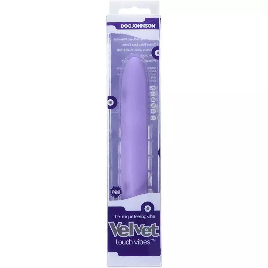Doc Johnson Velvet Touch Vibe - 7 inch Multi-Speed Vibrator - ABS Plastic with Smooth Velvet Touch Finish - Great for Internal a