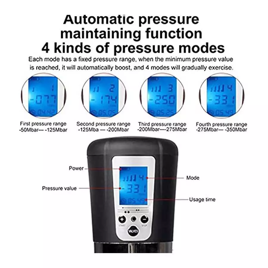 GMGJQR Electric Penis Pump Sex Toys for Men Male Masturbator Extender Water Vacuum Enlargement Enhancer Cock Dick Massager Ring