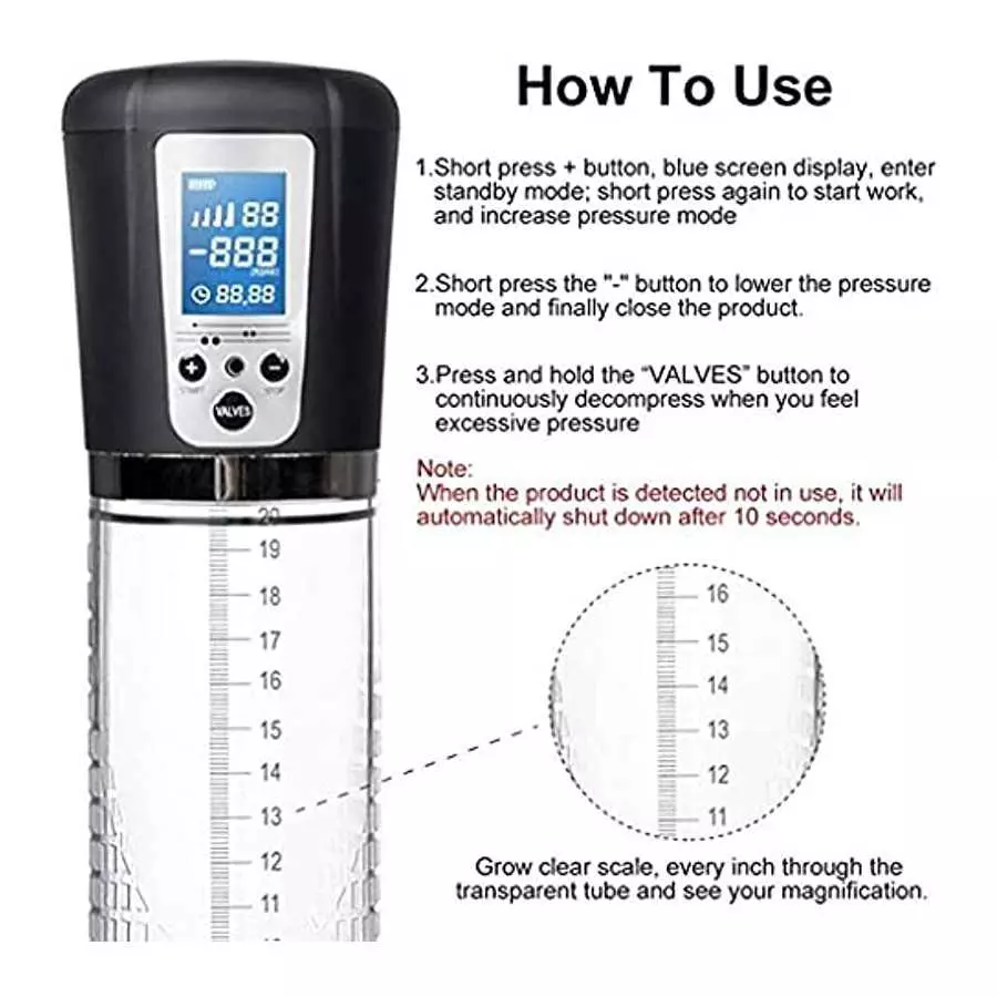 GMGJQR Electric Penis Pump Sex Toys for Men Male Masturbator Extender Water Vacuum Enlargement Enhancer Cock Dick Massager Ring