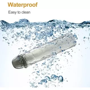 Super Stretchy Reusable Penis Sleeve Extender Set, Soft Realistic Cock Enlargers Extension Sex Toys for Men, Black Super Stretchy Reusable Penis Sleeve Extender Set, Soft Realistic Cock Enlargers Extension Sex Toys for Men, Black