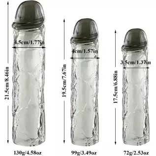 Super Stretchy Reusable Penis Sleeve Extender Set, Soft Realistic Cock Enlargers Extension Sex Toys for Men, Black Super Stretchy Reusable Penis Sleeve Extender Set, Soft Realistic Cock Enlargers Extension Sex Toys for Men, Black